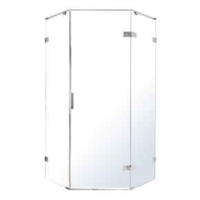 NEMO душова кабіна 90*90*195 см 5-ти вугільна, права, розпашні двері, прозоре скло 8 мм, дзеркальний хром (10-22-170Rglass)