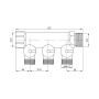 Колектор Icma 3/4" 3 виходи №227 (5171)