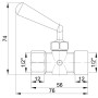 Кран Icma 1/2" под манометр №158 (5228)