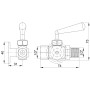 Кран трьохходовий Icma 1/2" ВЗ під манометр №159 (5229)