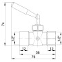 Кран Icma 1/2" під манометр №151 (5230)