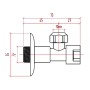 Кран приладовий буксовий Icma 10х1/2" кутовий №520 (10492)