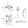 Смеситель для ванны Qtap Liberty ANT 140-2 (25581)