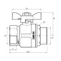 Кран кульовий Icma 1/2" прямий №351 (30559)