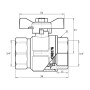 Кран кульовий Icma 3/4" прямий №349 (30566)