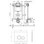 Набір інсталяція 4 в 1 Qtap Nest ST з круглою панеллю змиву QT0133M425V1164GW (34758)