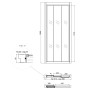 Душові двері в нішу Qtap Unifold CRM208.C4 (33622)