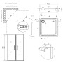 Набір Qtap душова кабіна Gemini CRM1099SC6 Clear + піддон Unisquare 309915 (36244)