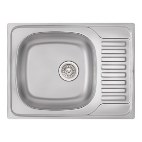 Кухонна мийка Qtap 6550 Satin 0,8 мм (QT6550SAT08) (34886)