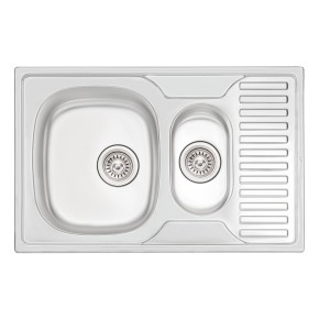 Кухонная мойка Qtap 7850-B Satin 0,8 мм (QT7850BSAT08) (34895)