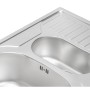 Кухонна мийка Qtap 7850-B Micro Decor 0,8 мм (QT7850BMICDEC08) (34897)