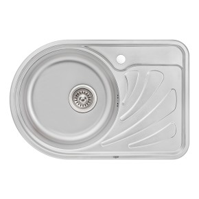 Кухонна мийка Qtap 6744L Micro Decor 0,8 мм (QT6744LMICDEC08) (34899)
