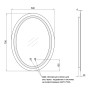 Зеркало Qtap Mideya с антизапотеванием (DC-B805-1) 600х800 QT2078B8051W (36498)