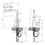 Змішувач для кухні з висувним виливом Qtap Kuchyne 91107FC (35918)