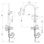 Змішувач для кухні з висувним виливом Qtap Anicka 9136103UC (36174)
