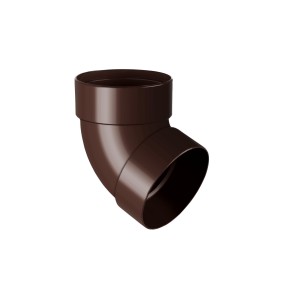 Отвод трубы одномуфтовый 87 ° коричневый 75мм (090.18.002)