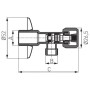 Кутовий кран G1/2xG3/4, M­M (Z1234G) 33966