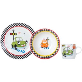 Набор детской посуды Limited Edition FUNNY CAR 3 предмета (C298)
