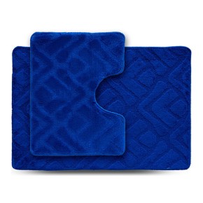 Набір килимків Економ 55x80 + 55x42 Геометрія Синій