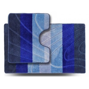 Набор ковриков для ванных комнат тафтинговый TM Dariana ColorlLine 60x100 + 60x50 синий
