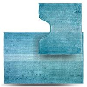 Набір килимків для підлоги туалетних та ванних кімнат TM Dariana МАХРАМАТ Стандарт 60*50+60*90 блакитний