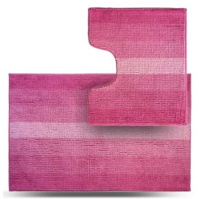 Набір килимків для підлоги туалетних та ванних кімнат TM Dariana МАХРАМАТ Стандарт 60*50+60*90 рожевий