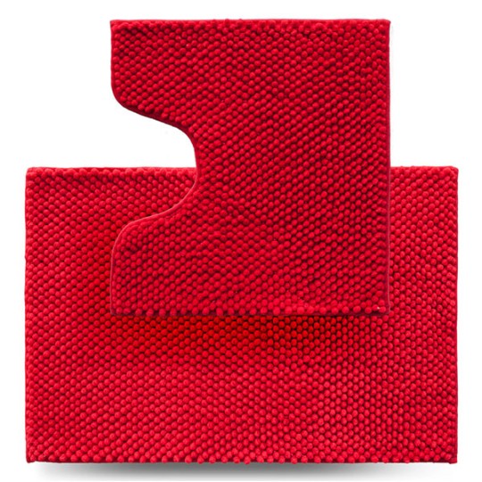 Набор ковриков для пола туалетных и ванных комнат TM Dariana АНАНАС 55*80 + 55*50 красный