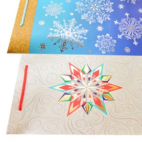 Пакет подарунковий паперовий L "Snowflake" 31 * 12 * 42см TL00030-L (360шт)