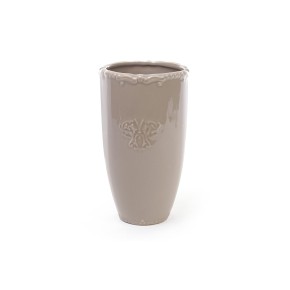 Керамическая ваза 22 см Вензель бежевая (720-042)