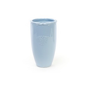 Керамічна ваза 22 см Вензель блакитна (720-043)