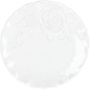 Блюдо керамічне сервіровочне кругле Аеліта,біле, 32см (545-479)