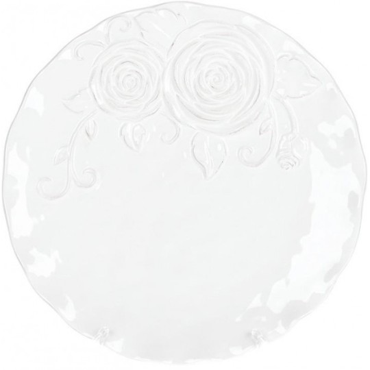 Блюдо керамічне сервіровочне кругле Аеліта,біле, 32см (545-479)