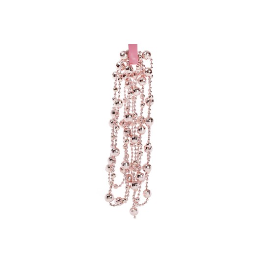 Ожерелье пластиковое фигурное, цвет - розовый, 14 мм*2,7 м (147-231)