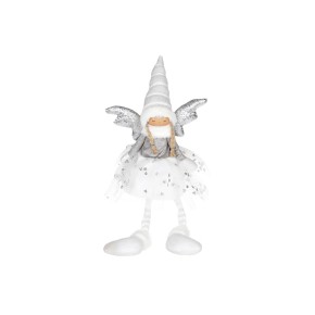М'яка іграшка з висячими ніжками - Ангел, 57 см, колір - срібний з білим (910-238)