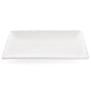 Блюдо керамічне для суші рельєфне Бамбук 25см, колір - білий 988-125