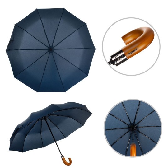 Зонтик мужской складной 10 спиц автомат Parachase 3105 blue