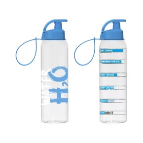 Бутылка для воды пластиковая HEREVIN Screw cap H2O Water 0.75 л для спорта 6651352