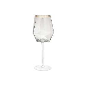 Бокал для красного вина с золотым кантом Clio, 670мл, цвет - дымчатый серый (579-221)
