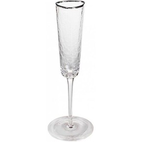Бокал для шампанского с серебряным кантом Diva, 160мл (579-125)