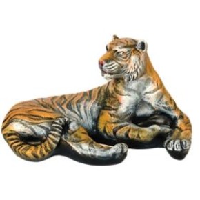 Статуетка Тигр, який лежить (кольоровий) 20 см (1885)