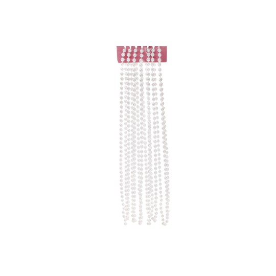 Ожерелье пластиковое 8 мм*5,4 м, цвет - белые жемчужины (147-871)