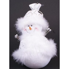 Мягкая новогодняя игрушка Снеговик 23 см (199-S21)
