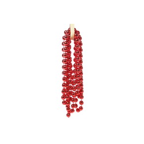 Ожерелье пластиковое, цвет - красный, 14 мм*2,7 м (147-489)