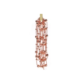 Ожерелье пластиковое фигурное, цвет - медь, 14 мм*2,7 м (147-349)