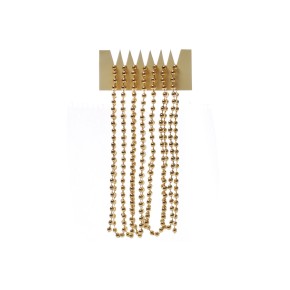 Ожерелье пластиковое, цвет - яркое золото, 6 мм*2,7 м (147-093)