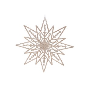 Новорічний декор Різдвяна зірка, 24 см, колір - шампань (788-582)