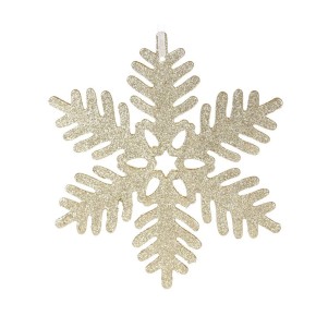 Новогодний декор Снежинка, 25 см, цвет - золото (788-704)