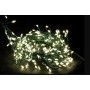 Гірлянда-кластер 280 міні-LED, 1 лінія, 2 метри, лампочки - теплий білий, провід - зелений, постійне світіння (830-341)