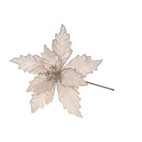 Декоративный цветок Пуансетия 24 см, цвет - шампань (807-022)
