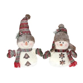 Мягкая новогодняя игрушка Снеговик, 2 вида, 43см, цвет – белый (778-292)